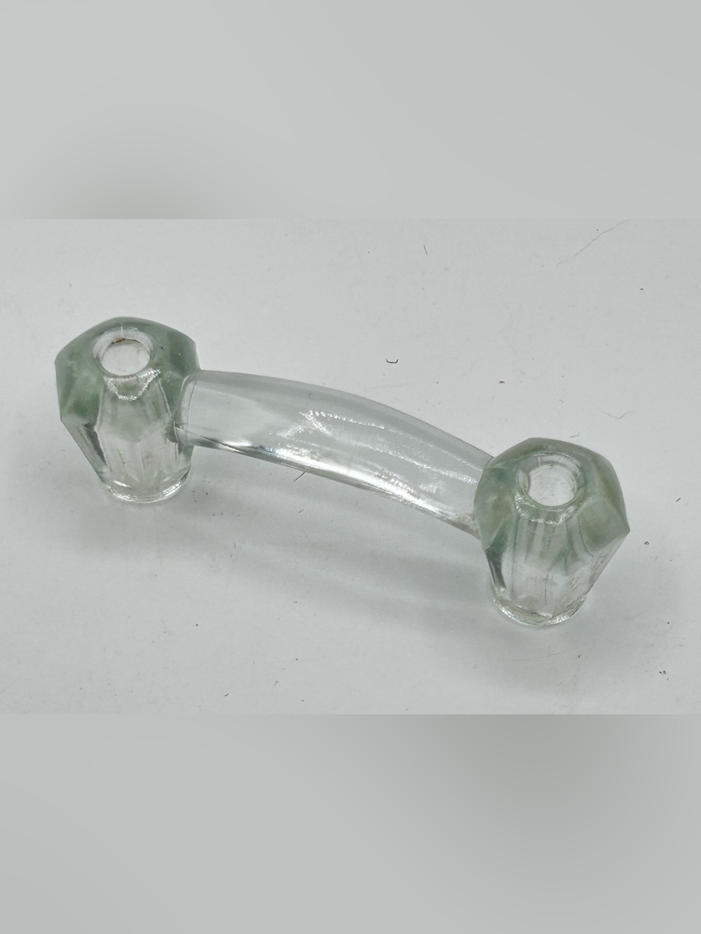 Antique Vintage Clear Glass Drawer Cabinet Handle Pull 4”